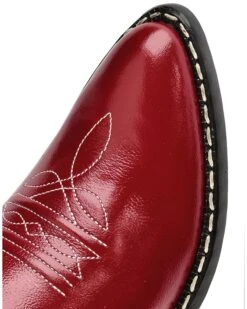 Old West Girls' Red Leather Western Boots - Pointed Toe -Children Boots Store 053C67 70 TP