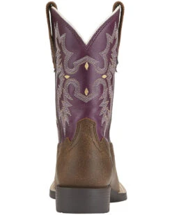 Ariat Little Girls' Tombstone Boots - Square Toe -Children Boots Store 053H96 ZS BK