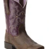 Ariat Little Girls' Tombstone Boots - Square Toe -Children Boots Store 053H96 ZS P1