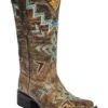 Corral Girls' Studded Embroidered Western Boots - Square Toe -Children Boots Store 053T98 14 P1