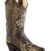 Old West Girls' Tooled Embroidery Western Boots - Snip Toe -Children Boots Store 2000227829 022 P1