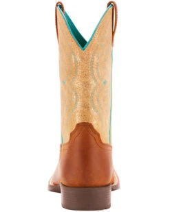 Ariat Girls' Quickdraw Western Boots - Square Toe  -Children Boots Store 2000238781 280 BK