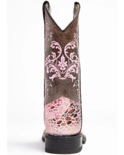 Shyanne Little Girls' Faux Leather Western Boots - Square Toe -Children Boots Store 2000291620 650 P5