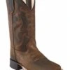 Old West Boys' Brown Western Boots - Broad Square Toe 2 Old West Boys' Brown Western Boots - Broad Square Toe -Children Boots Store 2000314047 200 P1