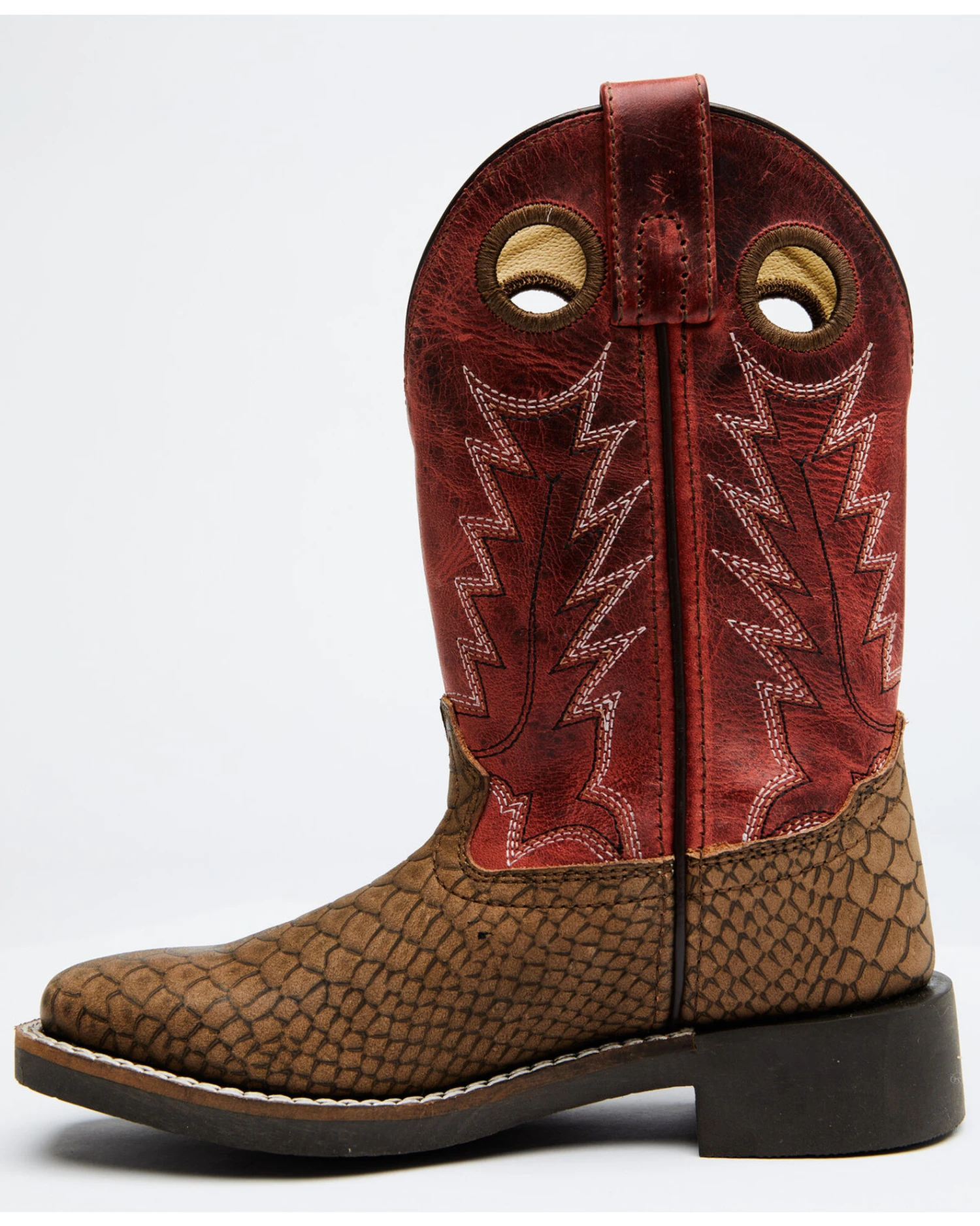 Cody James Boys' Reptile Print Western Boots - Broad Square Toe 6 Cody James Boys' Reptile Print Western Boots - Broad Square Toe - Image 4