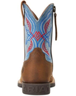 Ariat Boys' Double Kicker Easy Fit Distressed Western Boots - Broad Square Toe  -Children Boots Store 2000357334 200 P3