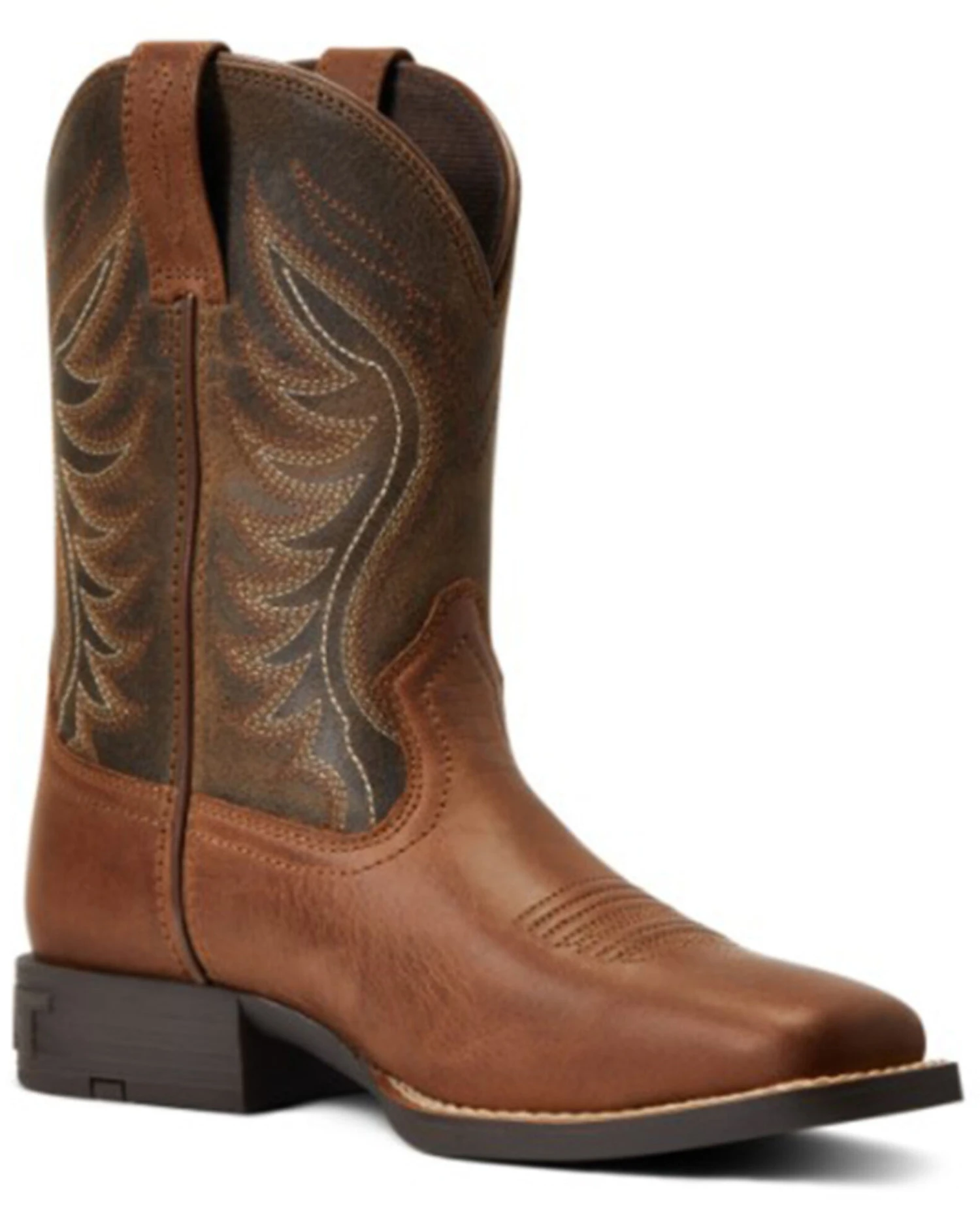 Ariat Boys' Amos Leather Western Boot - Broad Square Toe 3 Ariat Boys' Amos Leather Western Boot - Broad Square Toe