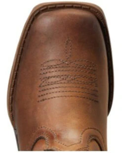 Ariat Boys' Anthem Patriot Easy Fit Distressed Brown Full-Grain Western Boot - Square Toe  -Children Boots Store 2000357345 200 P4