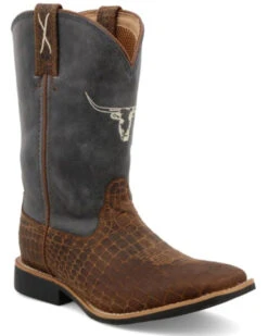 Twisted X Boys' Top Hand Western Boots - Broad Square Toe 