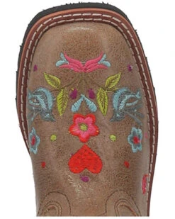Dan Post Girls' Embroidered Western Boots - Broad Square Toe -Children Boots Store 2000381636 251 P6