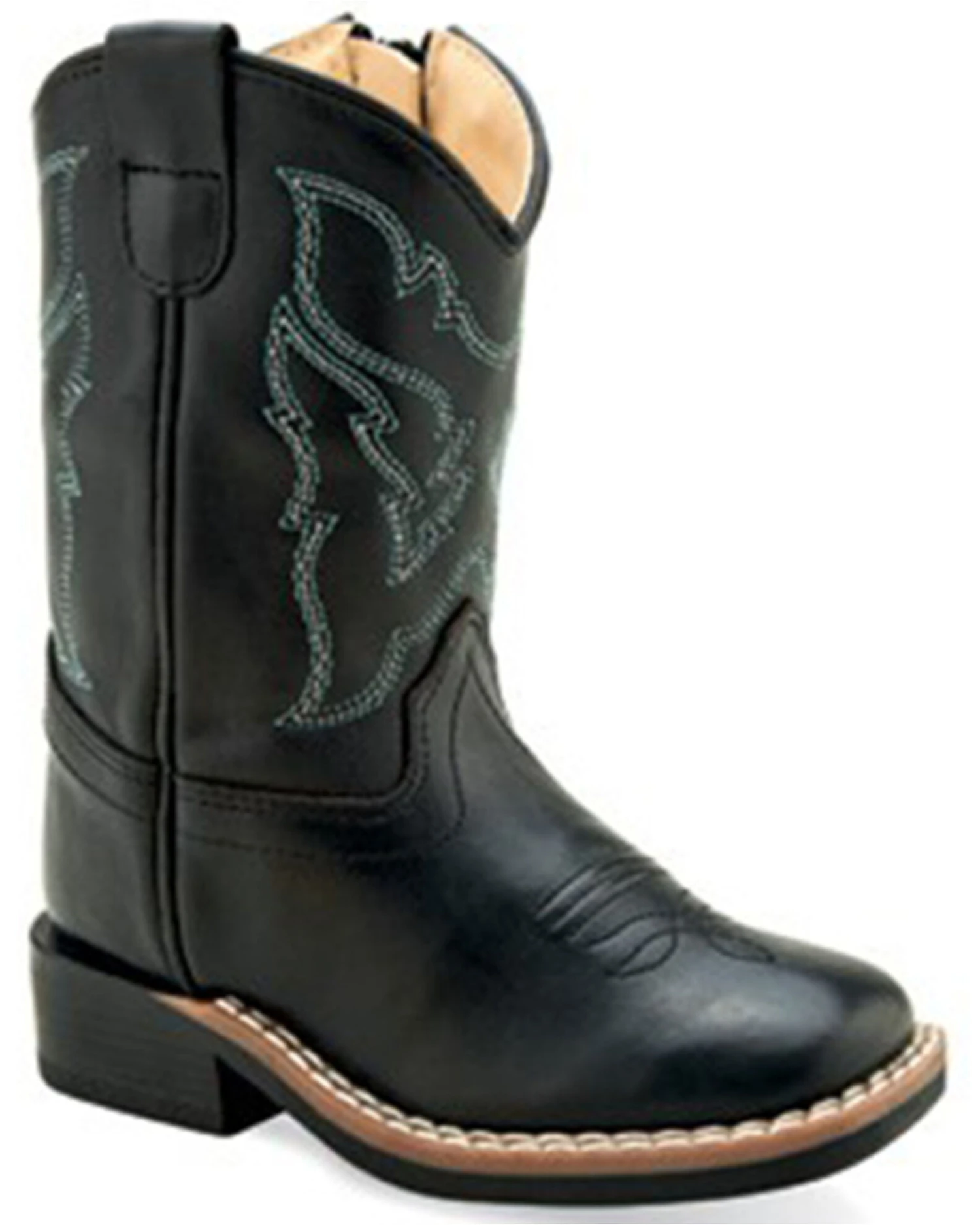 Old West Toddler Boys' Embroidered Western Boots - Broad Square Toe 3 Old West Toddler Boys' Embroidered Western Boots - Broad Square Toe